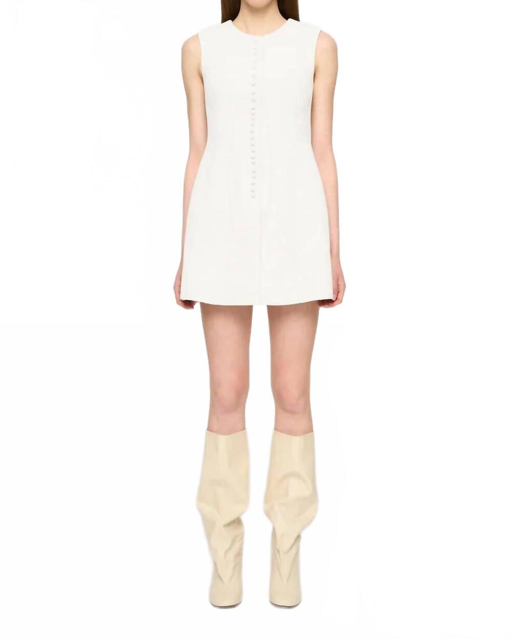 NEW CLEA cedar mini dress in off white